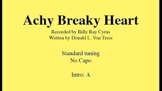 Achy Breaky Heart  Easy Guitar chords and lyrics [upl. by Undry]