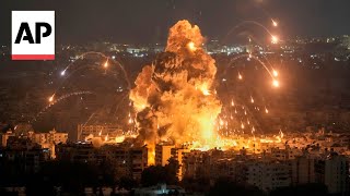 Powerful explosions shake Beirut overnight amid Israeli bombardment [upl. by Modnarb]