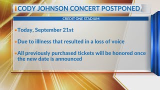 Cody Johnson concert postponed [upl. by Schumer]