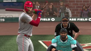 Philadelphia Phillies vs Arizona Diamondbacks  NLDS 2023 Full Game 3 Highlights MLB The Show 23 Sim [upl. by Akimehs]