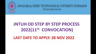 Jntuh OD 2022 Step by Step process [upl. by Sanson]