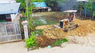 Best New Project Action Expert Mini dozer Komatsu push soil into mud and clear the Forest [upl. by Aicxela115]