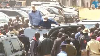 Raila Oparanya arrive at the Bukhungu Stadium for the BBI meeting [upl. by Ajet380]