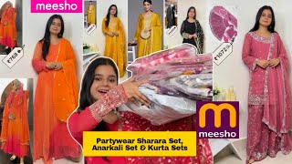 HUGE Meesho Partwear Sharara Sets Anarkali Set amp Kurta Set Haul Under ₹1000 meesho [upl. by Adnoyek]