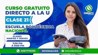 🔴Curso Gratuito📕Admisión 2024🏫Ingreso a la Universidad📚Clase 21 🧠Escuela Politécnica Nacional EPN [upl. by Steward]