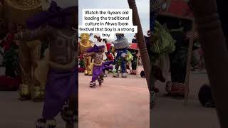 Watch Eket 4 years old boy of Akwa Ibom State leading traditional culture in Akwa Ibom Festival [upl. by Amikahs]