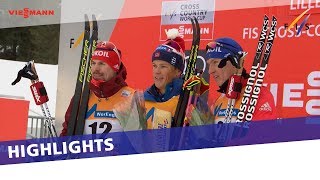 Highlights  Klaebo powers to yet another victory in Lillehammer  FIS Cross Country [upl. by Eelidnarb]