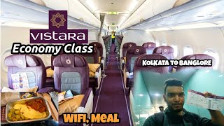 First time in Vistara Flight Kolkata To Banglore  Economy Class UK762  Food amp Wifi  Vlog23 [upl. by Elnore]