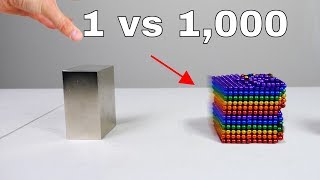 1 Giant Monster Neodymium Magnet vs 1000 Small Neodymium Magnets in Slow Motion [upl. by Hamachi35]