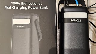 Romoss PMT60 100W 60000mAh PM601D2 Power bank review [upl. by Annawyt]