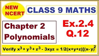 Class 9 Maths  Ex24 Q12  Chapter 2  Polynomials  New NCERT  Ranveer Maths 9 [upl. by Palermo]