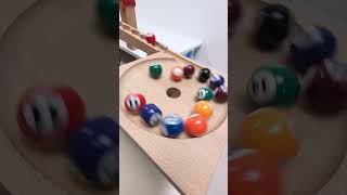 marble Run Race ASMR 125 Wooden Wave Course Colorful Marbles marblerun marblerunrace asmr [upl. by Dnalyar]