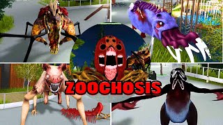 Zoochosis  ALL Animal Monsters amp Morphs Roblox Showcase [upl. by Eikcim]