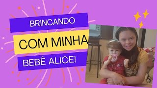 BRINCANDO COM MINHA BEBÊ ALICETROCANDO FRALDA [upl. by Ahsitram991]