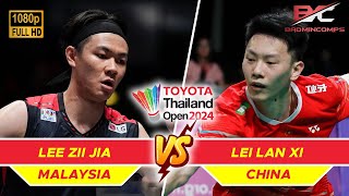 Lee Zii Jia vs Lei Lan Xi  Thailand Open 2024 Badminton R32 [upl. by Aneret]