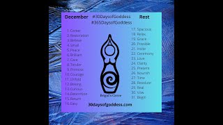 30DaysofGoddess December Practice Update Rest [upl. by Meenen]