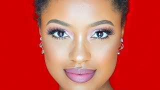 FullOn Glam Tutorial feat UNCUFFED FENTY BEAUTY STUNNA LIP PAINT [upl. by Cowey]