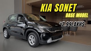 2024 Kia Sonet Base Model Review Features On Road Price [upl. by Lezah605]