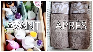 ASTUCES RANGEMENTS PETITE SALLE DE BAIN⎜Organisation Famille [upl. by Miles]