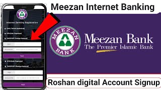 how to Use Meezan Internet banking  Sign up Meezan Bank Roshan Digital Account Online [upl. by Corneille]