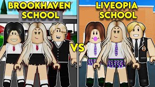 BROOKHAVEN School Vs LIVETOPIA School Roblox [upl. by Notsek167]