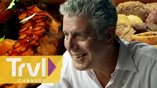 Most Delicious Hearty Meals of Season 8  Anthony Bourdain No Reservations  Travel Channel [upl. by Oisorbma]