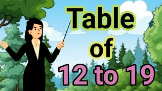 Table of 12 to 19 12 to 19 ka Table 12 se 19 tak ka Table 2 to10 2 to5 2 to15 24 November 2024 [upl. by Nishi]