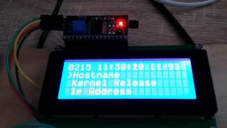 Raspberry LCD 4x20 simple menu with system info [upl. by Kahl]