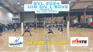 SVL 2024 Round 6  Boys Div 1  Westside vs Ignite [upl. by Zillah]