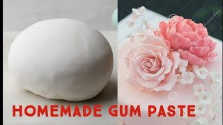 Gum Paste Recipe  Easy Gum Paste Recipe for beginners  Sugar Paste homemade Gum Paste  gumpaste [upl. by Atsok]