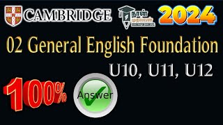 02General English FoundationU10U11U12💯📝👍AnswersCambridgenaanmudhalvan 2024 Answers dotcom [upl. by Ardnosal]