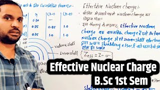 BSc 1st sem  Effective Nuclear Charge  Slater Rule bsc 1st year  slaters Rule [upl. by Thorner]