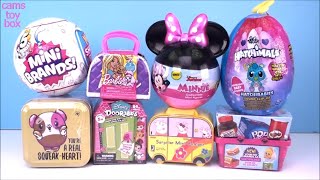 Peppa Pig Minnie Mouse Disney Doorables Toys Unboxing Surprises Shopkins [upl. by Olwena702]