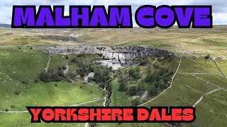 HARRY POTTER FILM LOCATION MALHAM Cove Yorkshire Dales from a Drones view [upl. by Androw]