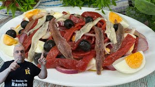 🤩 Ensalada de Verano ó Ensalada de Pimientos Receta Fácil y Rápida 😎 BRUTAL [upl. by Anivas]