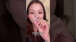 How to remove stuck contacts with long nails contactlenses beautytips [upl. by Aicek]