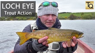 Fly Fishing for Trout in Scotland  Loch Eye Olive Hatch [upl. by Ytak]