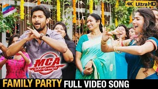 Family Party Full Video Song 4K  MCA Video Songs  Nani  Sai Pallavi  DSP  Telugu FilmNagar [upl. by Yahsed595]