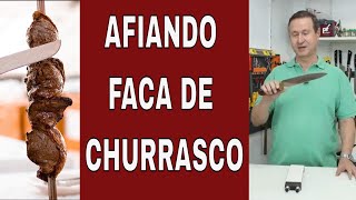 Afiação de faca de churrasco [upl. by Heshum]