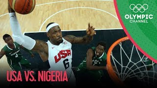 USA v Nigeria  USA Break Olympic Points Record  Mens Basketball Group A  London 2012 Olympics [upl. by Annayhs]