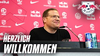 Die VorstellungsPK von Max Eberl bei RB Leipzig 🔴⚪️ [upl. by Azne]