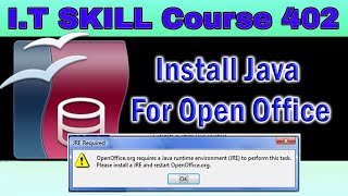 How to Install JRE in OpenOffice  FIXED OpenOffice requires a Java runtime environmentIT Skill [upl. by Alleber]