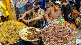 EXTREME PAKISTANI STREET FOOD  ULTIMATE 4 FAMOUS PESHAWARI CHAWAL  PESHAWAR STREET FOOD [upl. by Mckinney]