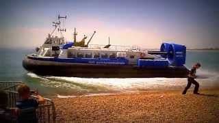 Portsmouth Hovercraft leaving South sea [upl. by Llennor]