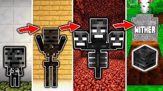 WITHER LEBENSZYKLUS in MINECRAFT Vom SKELETT zum BOSS [upl. by Maro870]