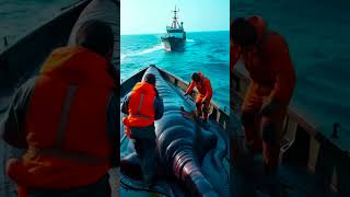 Fishermen encounter a massive mysterious deepsea creature sprawled across their boats deck [upl. by Innavoig]