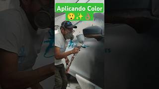 Aplicación de Base Color hojalateriaypintura pinturaautomotriz mazdacx9 [upl. by Enaelem]