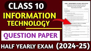 Information Technology Mid Term paper Leaked Class 10  information technology important questions [upl. by Oimetra317]