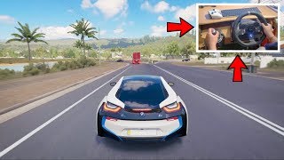 Forza Horizon 3 Driving BMW i8 Steering Wheel  Shifter No HUD Gameplay Xbox One S [upl. by Iderf68]