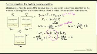 Derive Equation for Boiling Point Elevation [upl. by Umeko]